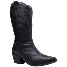 D'Girls Women's Western Country Rodeo Cowboy Boots, High Shaft Comfortable, Via Angel 9002 Vintage Embroidered - 黑色 - 查看 4