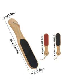 1pc Creative Double Sided Foot Rubbing, Wooden Rubbing Board, Effectively Removes Dead Skin And Calluses, Foot Brush, Nail Care Tool, Suitable For Personal Cleaning At Home