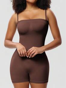 女士无缝吊带背心，带可拆卸肩带，紧身胸衣，瘦腹，紧身内衣