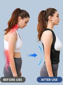 1 pièce du correcteur de posture pour le dos le plus récent en 2025 pour femmes et hommes. Redresseur de dos pour la correction de la scoliose et la bosse. Entièrement réglable avec un soutien pour les épaules. Correcteur de la colonne vertébrale avec support réglable. Accessoires de gym pour ceintures lombaires