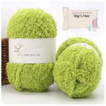 3 Stücke/Pack 50g/1,76oz Korallenfleece Garn Bälle für selbstgemachtes Stricken von Schals, Taschenmaterialien