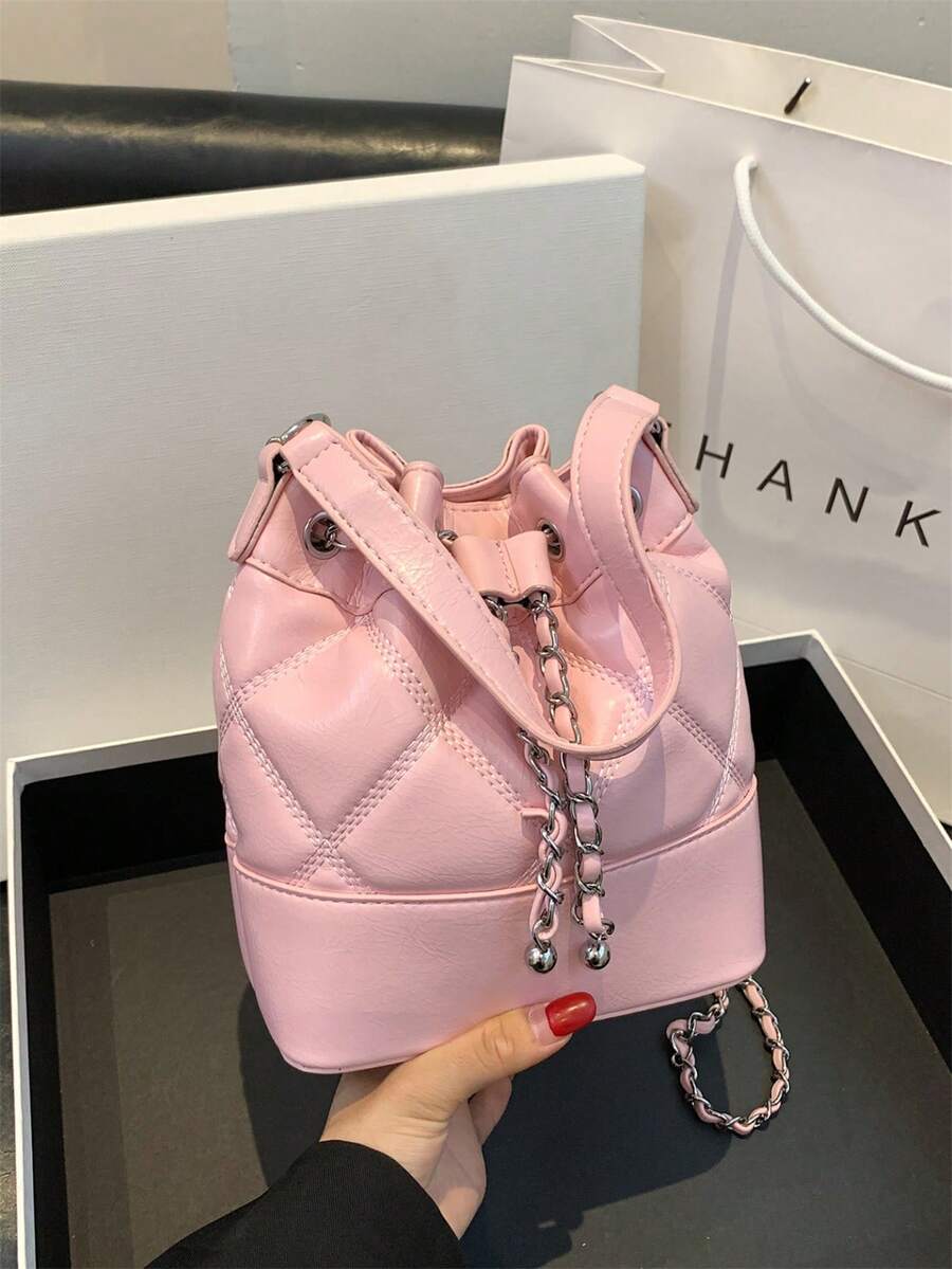 Women's Fashion Chain Bucket Shoulder Bag