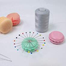 Needle Extractor & Sharpener,Sewing Combination Set Colorful Macaron Style - Wipe Needle Fabric Embroidery DIY Sewing Tool Bead Needle Magnet Box Perfect For DIY Sewing, Embroidery, With Handy Magnetic Storage Function