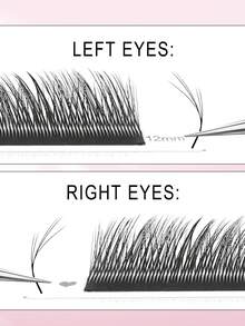 Bộ nối mi Fox 5D hình chữ Y 12 hàng, độ cong C/D, sợi mi mỏng 0.07mm, chùm mi mắt mèo 8-13mm, mi mềm mại tự nhiên, chùm mi trang điểm, chùm mi, mi giả. - Nhiều màu - Xem 3