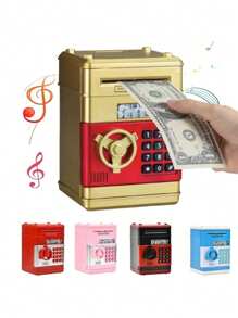 1PC Mini Metal Safe Creative Deposit Box, Piggy Bank Key Safe Christmas Gift