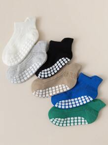 6 Pairs Baby/Toddler Anti-Slip Bottom Socks, Breathable Mesh Top Sports Socks, Seamless Toe Design For Walking