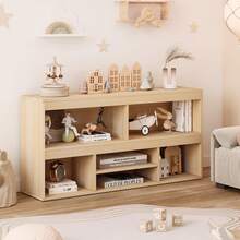 Huisuilinss Toy Storage Organizer,5 Cube Kids Bookshelf,Wood Storage Cabinet,Kids Bookcase,Children's Toy Shelf For Boys Girls Playroom Classroom Nursery Kids Room Hallway - Wood color - View 4
