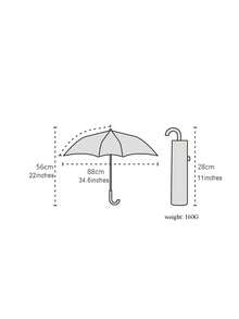 1pc 88CM Lightweight Manual Folding Umbrella, Gray - Grey - View 9