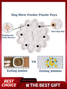 1pc Pet Feeder, Pet Puzzle Feeder Toy, Dog Puzzle Toy, Interactive Feeding Toy,Cat And Dog Hide And Seek Feeder, Cat And Dog Food Tray, Pet Training Toy, Pet Interactive Food Bowl, Pet Seek Food Bowl, Pet Food Bowl, Pet Feeding Game Plate,Pet Food Partition Game Plate, Pet Anti-Choke Bowl, Pet Supplies, Dog Puzzle Toy Boredom Reliever, Puppy IQ Training Game Feeder, Cat And Dog Foraging Toy, Pet Entertainment Toy, For Pet Use Only
