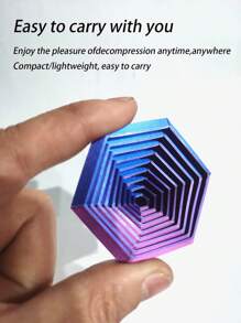 1pc - Novo produto transfronteiriço: Fractal Fidget Hexagon Stress Reliever, brinquedos criativos, brinquedos para aliviar o estresse (adequados para adultos aliviarem o estresse, amigos para interagir e brincar)