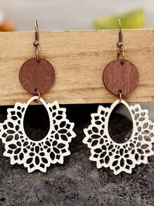 Hollow Monochrome Spider Wed Design Dangle Earrings Retro Elegant Style PU Leather Jewelry Female Gift Fall Winter Ear Ornaments