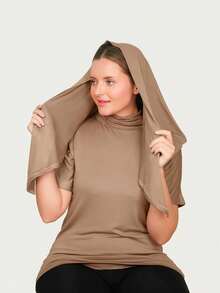 1pc Premium Instant Triangle Hijab, Crystal Linen Fabric One-Piece Headscarf, Quick Wrap Design, No Undercap Needed, Suitable For Daily Wear, Prayers And Outings For Dress - Premium Triangle Hijab - View 16