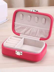 Rectangular Jewelry Organizer, Earrings, Necklace, Ring Portable Storage, Jewelry Storage Box,Transparent Plastic 3.5cm/1.38in Mini Jewelry Box,Portable Dust-Proof Box, Suitable For Travel And Outings, Ideal For Bffs, Girlfriend And Mom. For Women Storage Organizer Travel Essentials Gift Back To School