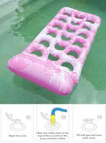 1pc Inflatable Heart Shaped Hole Pool Float, Adult Summer Swimming Pool & Beach Lounge, Party Supply, Perfect Summer Gift, Multifunctional Swimming Pool Floating Bed For Adult Vacation Fun And Relaxation, Beach Essentials, Beach Accessories