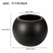 1 pieza Maceta de cerámica extra grande, Maceta de plástico con bola de piedra artificial, Maceta de pie para planta artificial, Maceta redonda de plástico de doble capa de gran diámetro, Maceta para suculentas con bandeja, Maceta para árbol, Bola redonda grande para decoración del hogar, Maceta para planta artificial verde para hotel