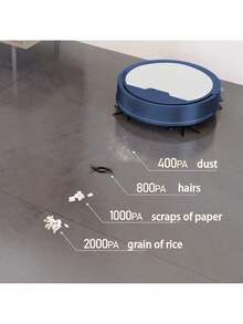 Household Sweeping Mop Vacuum Cleaner, App Control, Intelligent Cleaner, Automatic Planning Path, High-Efficiency Dust Removal, Strong Suction, Multi-Functional Cleaning, Suitable For Hard Floors, Carpets And Other Floors, Easy Cleaning Of The Home Environment. - Blue and White - View 6