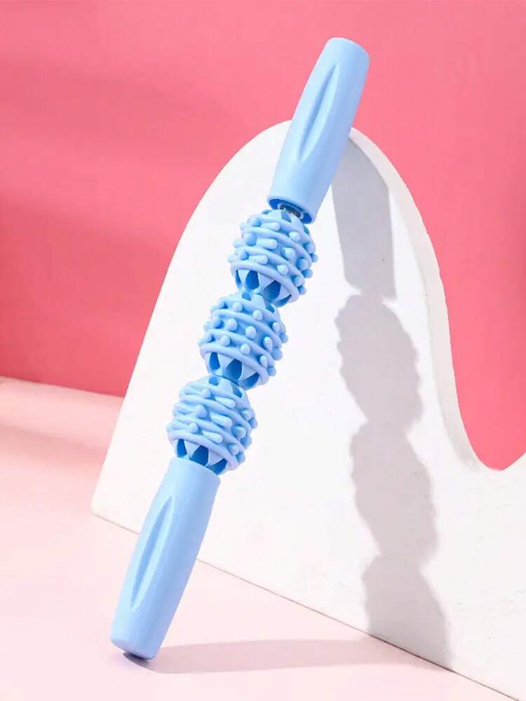 1pc 3-Wheel Roller Stick, Suitable For Leg Muscle Relaxation, Calf Slimming Roller Massage Stick, Muscle Relaxation Roller Yoga Calf Stretcher Leg Shaper - Multicolor - View 6