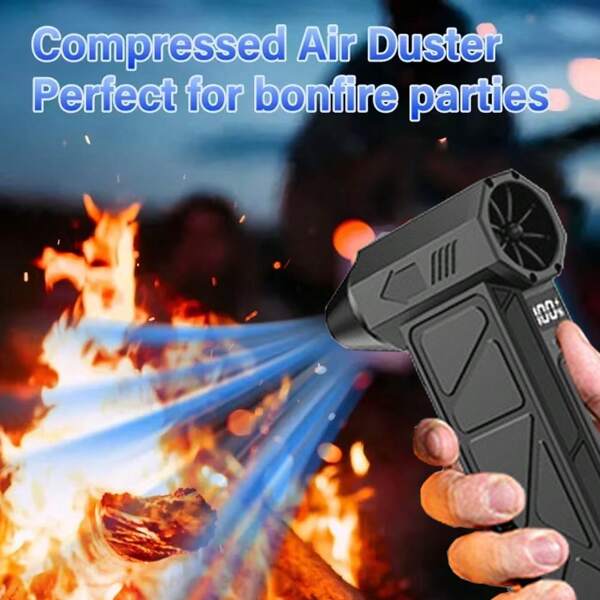 4-Gang einstellbarer Turbo-Jet-Ventilator 140.000 U/min Typ-C-Ladung Reinigungs-Blasevorrichtung Werkzeug Auto Schneeläufer Elektrischer Luftreiniger tragbar, Sommer Camping Bedarf, Autoaccessoires, 2000mAh