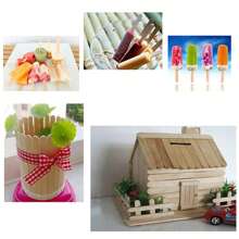 100pcs Large Wooden Craft Stick, 6-Inch (Approximately 15cm) Multifunctional Wooden Ice Cream Craft Stick Ice Cream Stick, Used For Waxing, Mixing, Craft Projects, Tongue Suppressors, Plant Labels