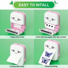 Imprimante photo mini couleur - Imprimante photo portable sans encre C9, machine fabricante de mémos en couleur, étiqueteuse de poche Bluetooth pour études, graphiques, diagrammes anatomiques, photos, reçus, impression couleur sur blanc