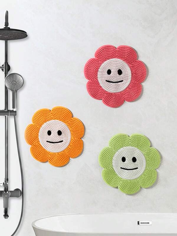 Sunflower Back Wiping Artifact, Lazy Back Wiping Pad, Wall Suction Cup Back Wiping Foot Pad, Home, Bathroom