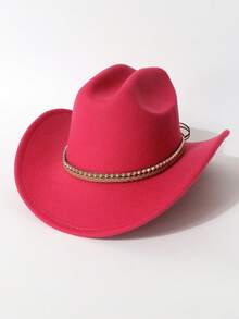 1 件女士独特铆钉装饰帽、牛仔帽、软呢帽、巴拿马帽，适合西部主题活动、派对、订婚、角色扮演、毕业典礼、化妆舞会、节日、婚礼、生日、音乐节和日常穿着 - 禮帽 - 查看 10