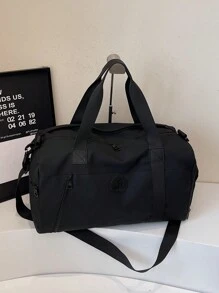 NingJia Stylish Women's Wet & Dry Separation Gym Bag, Waterproof Large Capacity Yoga Tote Bag, Patent Leather Carry-On Handbag For Short Trip, One Shoulder Crossbody