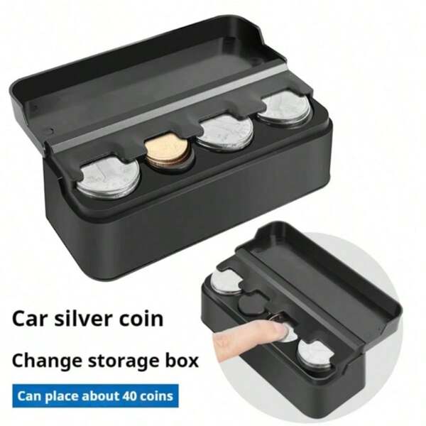 1 Stück Auto Münzbox, faltbare Aufbewahrungsbox für Auto, Mini Münzbox, kreative Spardose, Auto Zubehör