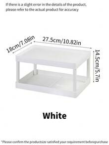 1 件桌面双层可拆卸储物架，收纳架，适用于卧室、宿舍、浴室、厨房，节省空间，装饰性