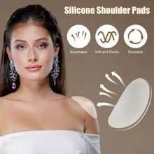 1对硅胶肩垫 直角垫肩神器 假肩垫 隐形防滑垫肩 窄肩贴 中性硅胶肩垫 - 透明 - 查看 6