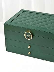 1 Stück hochwertige Luxus Schmuckaufbewahrungsbox mit großer Kapazität für Damen, mehrstöckiger Schmuckorganizer
