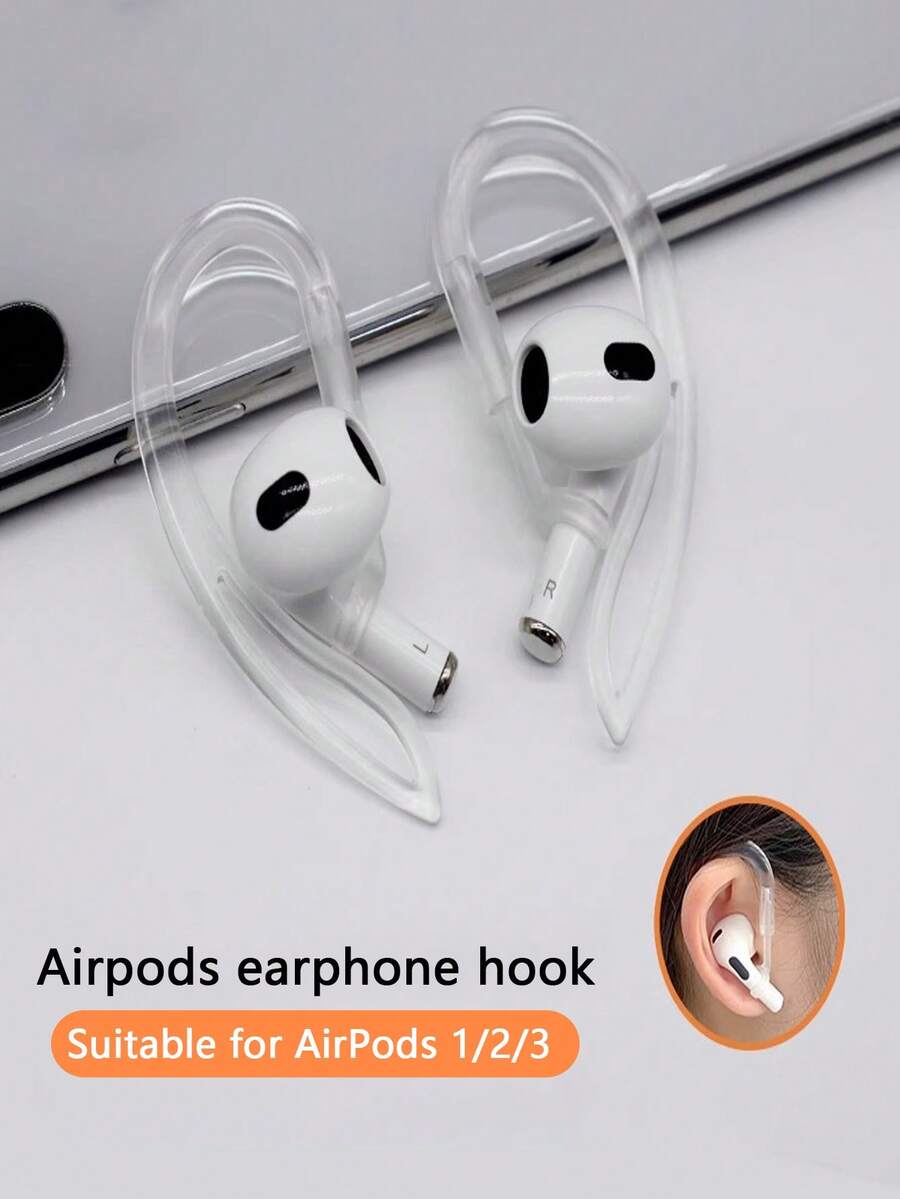 4-6Pcs Anti-Slip Set For Silicone Adjustable Ear Hook Ergonomic Design Wings Wingtip Ear Hooks Tips Strap Sport Earbuds Accessories - Multicolor - View 1