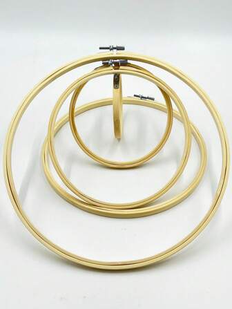 1. 100% 天然竹制绣绷，可调节竹制绣圈，适用于十字绣和布艺，DIY 手工工具，绣框，手工缝纫工具，10厘米/15厘米/20厘米/25厘米/30厘米