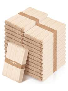 100pcs Large Wooden Craft Stick, 6-Inch (Approximately 15cm) Multifunctional Wooden Ice Cream Craft Stick Ice Cream Stick, Used For Waxing, Mixing, Craft Projects, Tongue Suppressors, Plant Labels