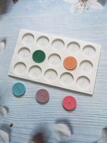 1 pièce Moule à bonbon en silicone en spirale pour la cuisson de biscuits