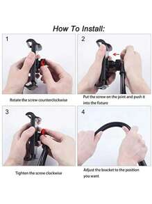 Regulowany uchwyt na telefon komórkowy 360 stopni, który utrzymuje telefon w stabilnej pozycji, umożliwiając korzystanie z niego bez użycia rąk podczas leżenia na łóżku i oglądania telewizji