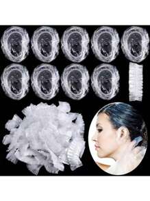 300 Disposable Ear Cups, Waterproof Ear Cups, For Dyeing, Showcasing, Bathing, Beauty Care And Hair Washing To Prevent Water From Entering The Ears.