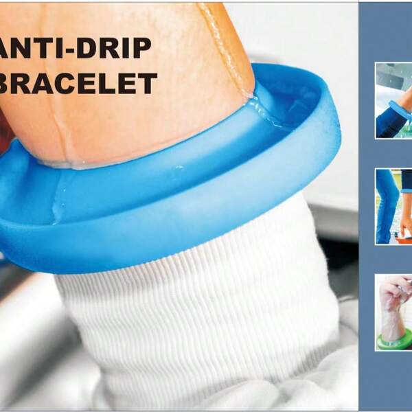 Portable Silicone Stretchable Waterproof Wrist Cuffs, Adult Anti-Splash Water/Moisture Separator For Washing Hair, Face, Household Chores