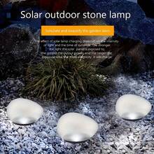 2/1pcs Solar Garden Lights Outdoor Plastic Pebble Shape Decorative Rock Lights Waterproof Suitable For Garden Lawn Trail - White - View 5