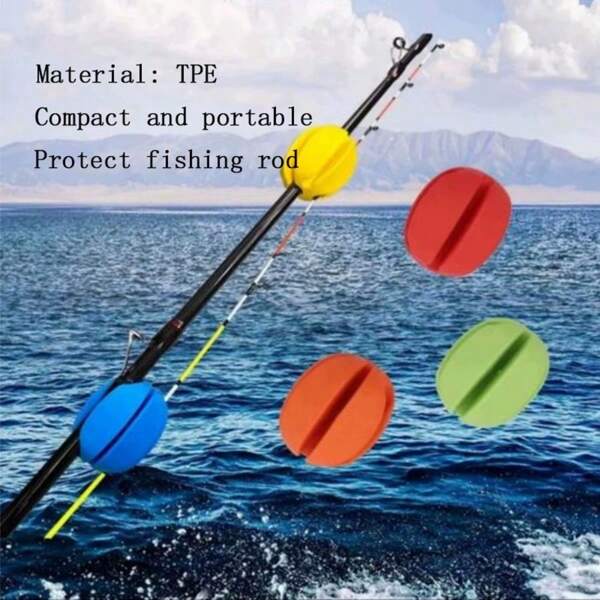 5pcs Multi-Color Fishing Rod Guides, Lure Pole Tip Retractors With Grip Ball, Multifunctional Silicone Rod Remover