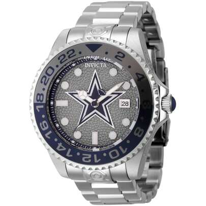Invicta 45023 Men's NFL Dallas Cowboys Grey, Dark Blue Dial Watch