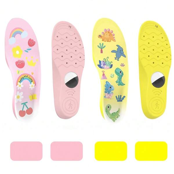 2 pièces Mignonne Couverture de protection imprimée d'animaux de dessin animé rose pour AirTag, convient au traqueur GPS Apple, installation cachée, navigation antidérapante pour chaussures