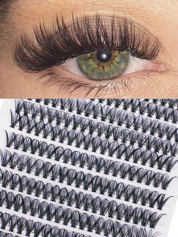 280 pezzi D Curl Mix da 9-16 mm Ciglia finte 40D, estensioni di ciglia individuali fai-da-te a grappolo