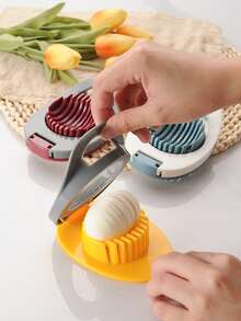 1pc Random Color Egg Slicer - Multicolor - View 3