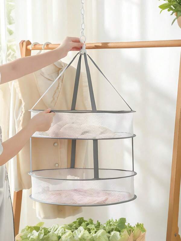 Single/Double Foldable Clothes Net Deformable Multi-Functional Large Cooler Basket Underwear & Socks Drying Storage Net, Laundry Basket, Storage Basket, Baskets, Clothes, Bathroom Storage, Bedroom Storage, Bathroom, Clothes Rack, Clothespins, Clothespin, Dirty Clothes Basket, Camping Accessories, Travel, Socks