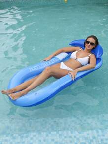 1 Stück aufblasbares Rückenlehnen-Hängematte, Erwachsenen Sommer Pool und Strand Schwimmzubehör, Party Verwendung, perfektes Sommer Geschenk, Schwimmpool Schwebe-Liege für Erwachsenen Urlaubs-Spaß und Entspannung, Strand Grundausstattung