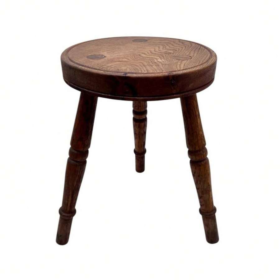 Vintage Oak Tripod Stool - Home Decor - 1 - View 1