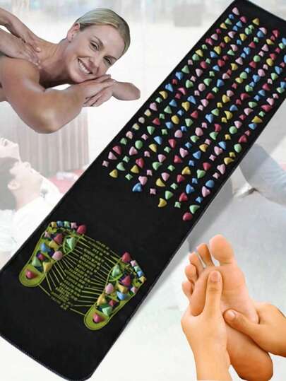 35cm X 175cm Foot Massage Mat, Plastic Reflexology Mat For Party, Home Use, Fatigue Relief, Special Foot Functions, Suitable For Sedentary Lifestyles, Students, Office Workers, Holiday Gatherings (Random Style)