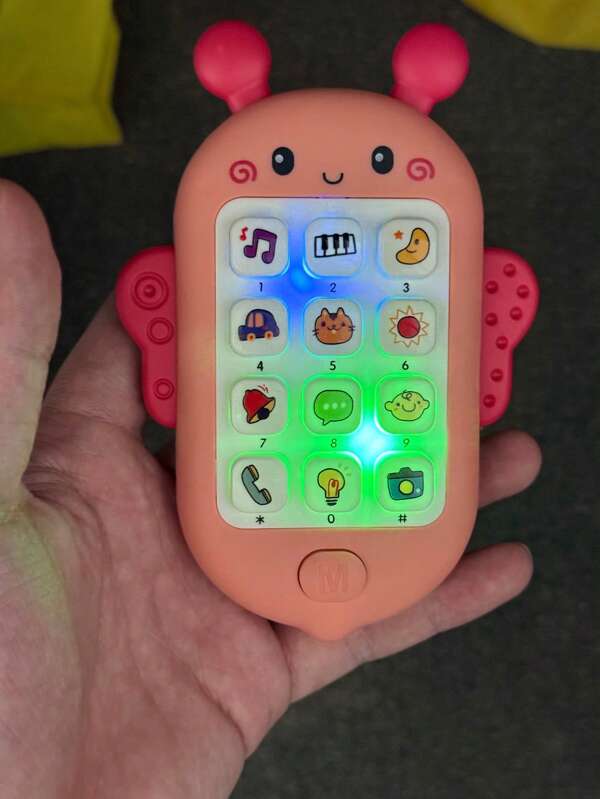 Juguete de teléfono de música con diseño de abeja linda para bebé - Teléfono interactivo de desarrollo temprano con música - Regalo perfecto