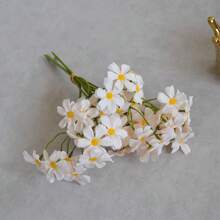 3/5Pcs Artificial Chamomile Yellow Daisy Flowers Small Daisy Bouquet, For Wedding Arrangement, Vase Centerpiece, DIY Home Party For Home Room Decoration Aesthetics